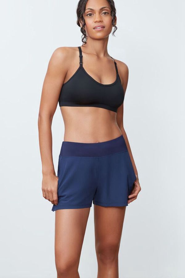 Fila Double Layer Women's Shorts - Navy,NZ 472-7134